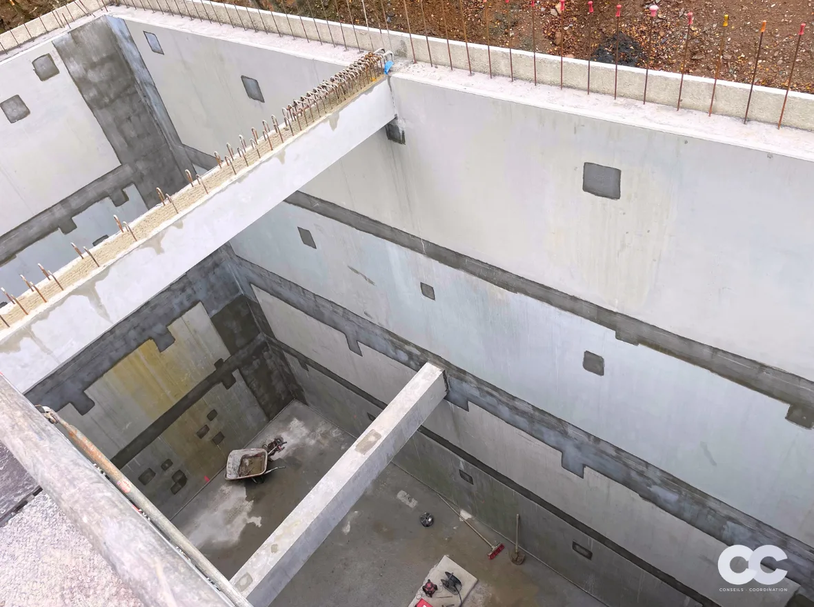 Réservoir d'eau potable à Ambialet
